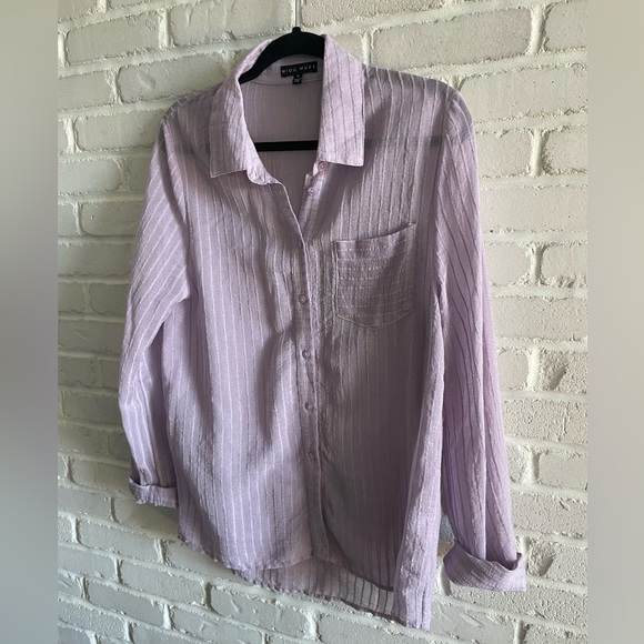 Miou Muse Lilac Button-Up Blouse, Size Small. - Picture 2 of 7